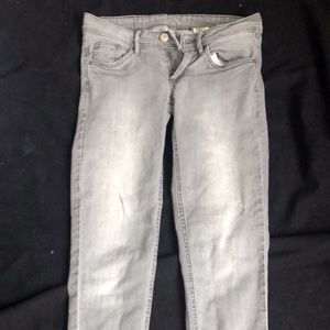 H&M Super Skinny Super Low Waist Gray Jeans